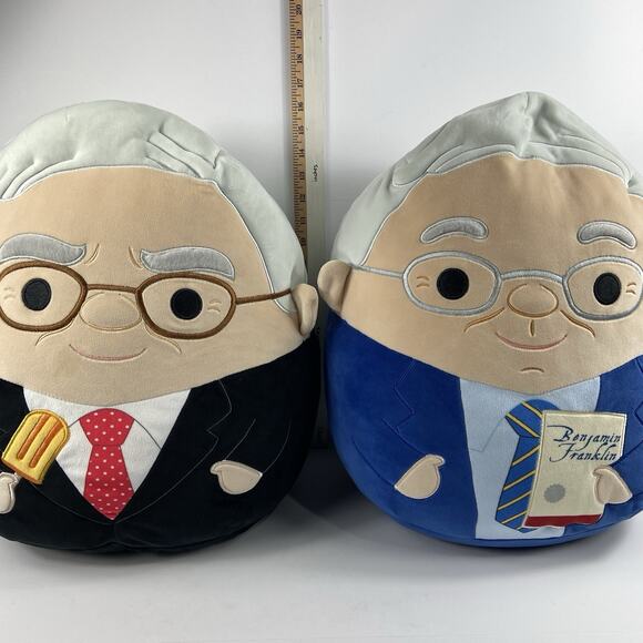 RARE Warren Buffett & Charlie Munger Squishmallow 16” 2023 Berkshire Shareholder - Picture 3 of 16